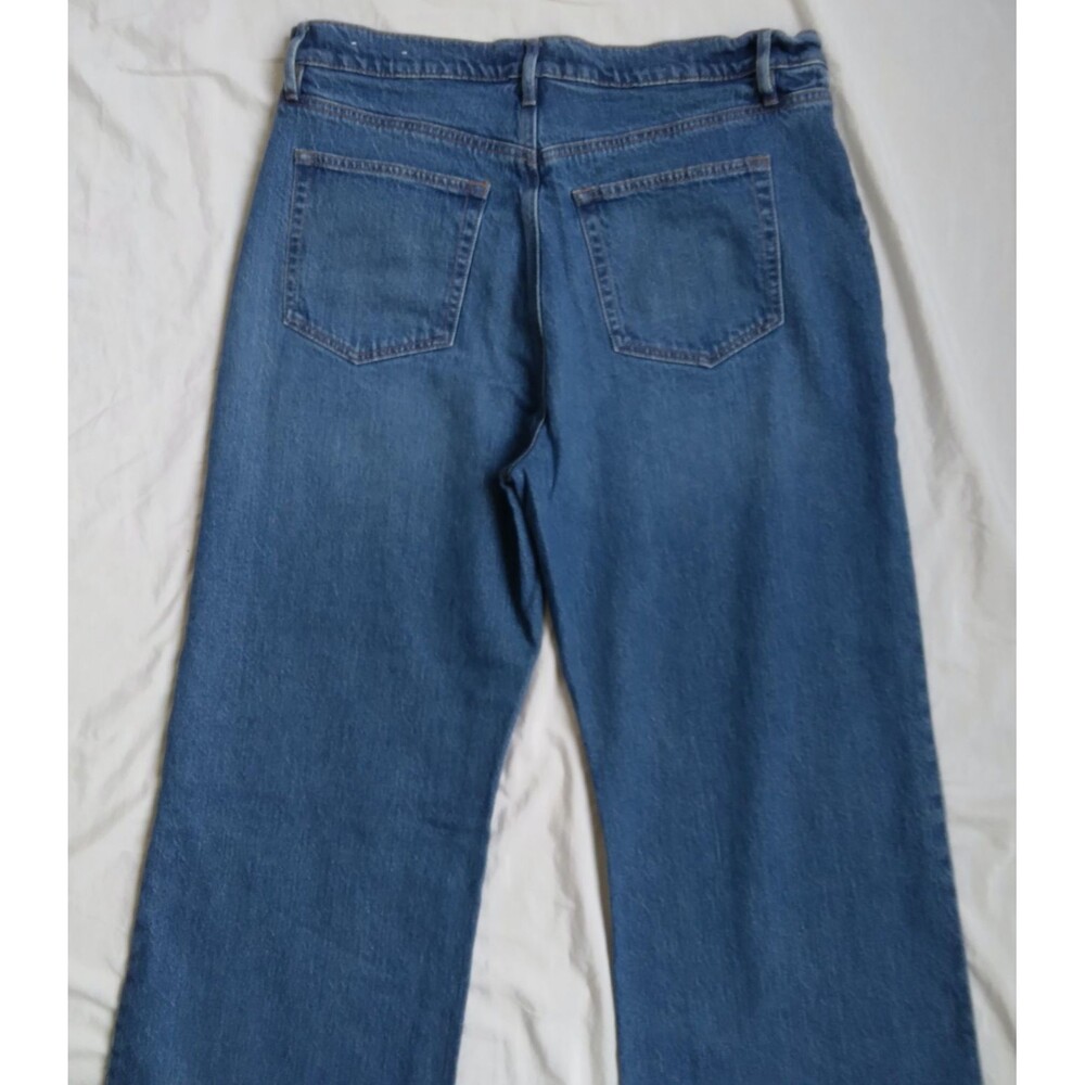 Loft The Wide Leg Jeans Blue Denim High Rise Boho Casual Women's 31 / 12 - Picture 8 of 9